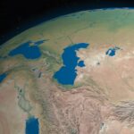 Caspian sea from space