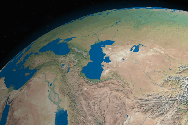 Caspian sea from space